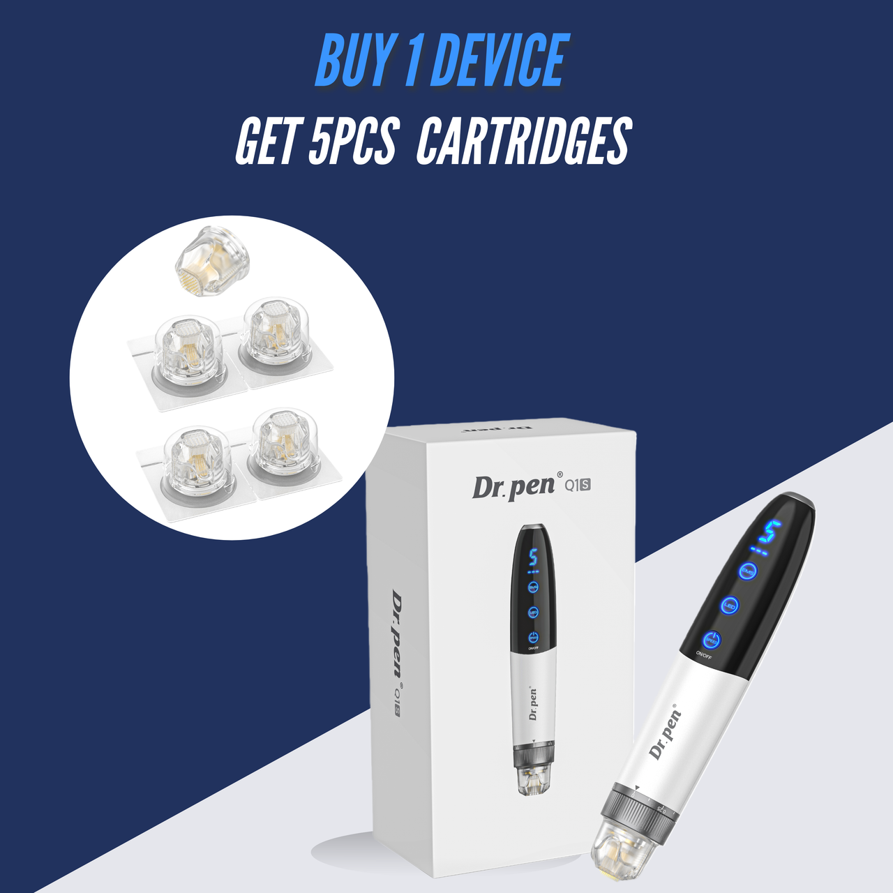 Dr. Pen Q1S Microneedling Pen With 5pcs Cartridges (Pre-Order, Shipping On 20th Feb.)
