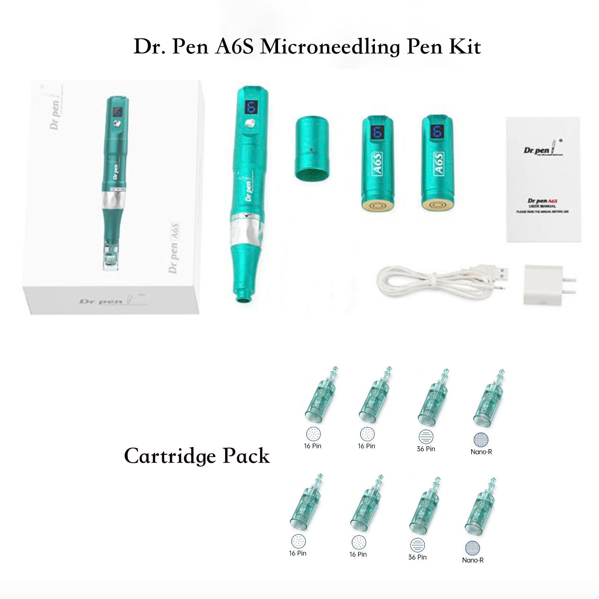 Dr.Pen A6S Ultima Professional Plus Microneedling Pen Kit (8 Cartridges)