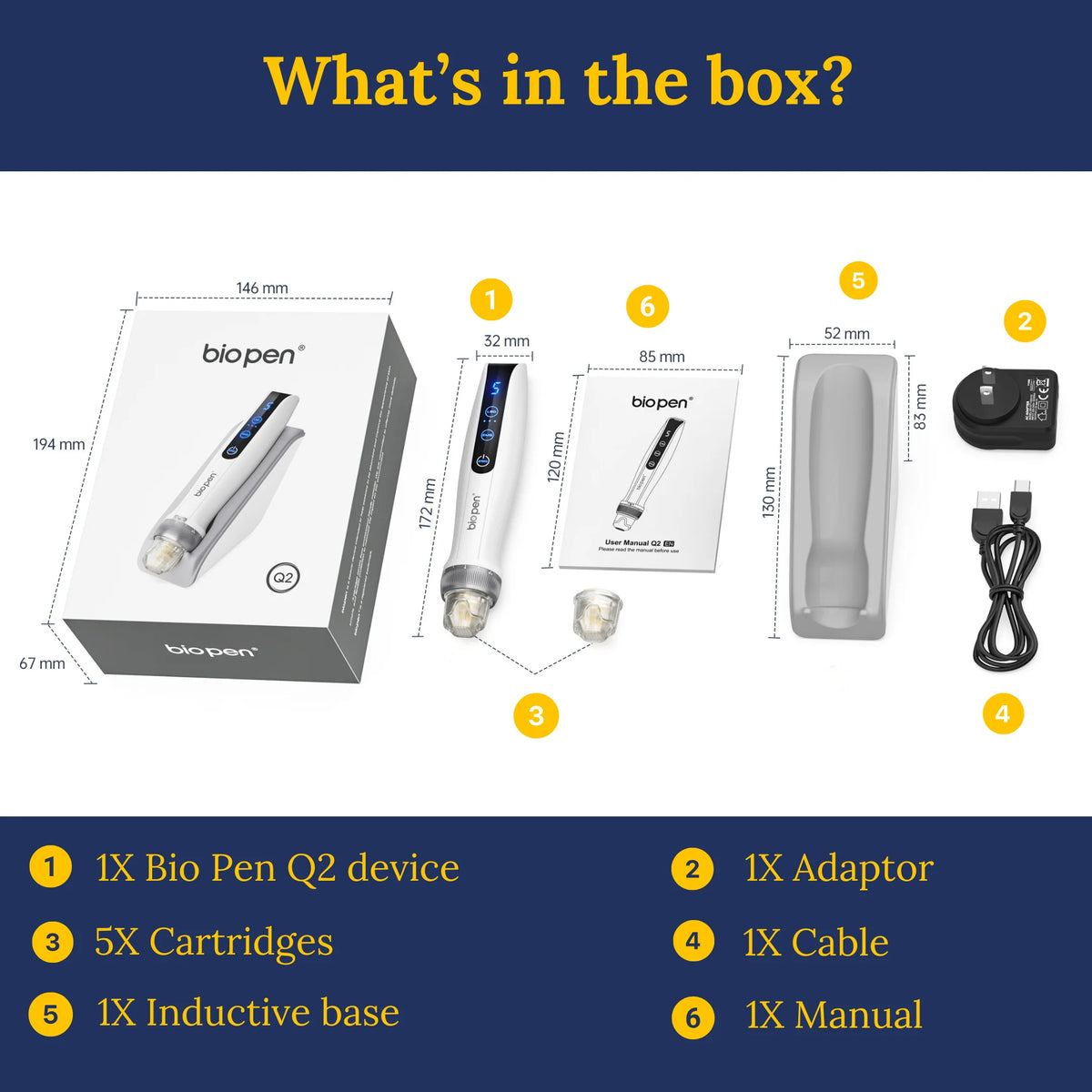 Bio Note Pen Bio Pen Q2 Microneedling Pen With 5pcs Cartridges