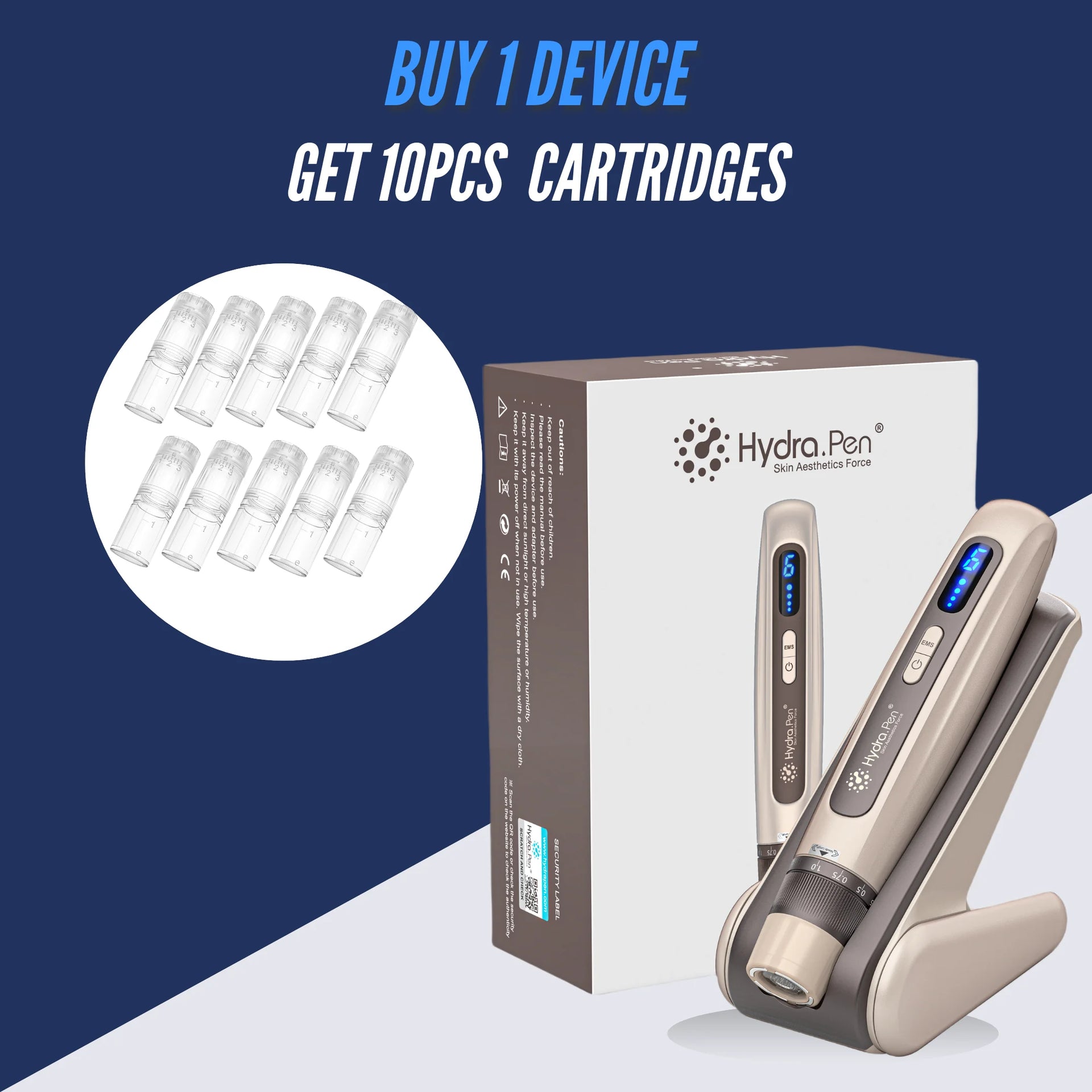Hydra. Pen H5 Microneedling Pen With 10pcs Cartridges