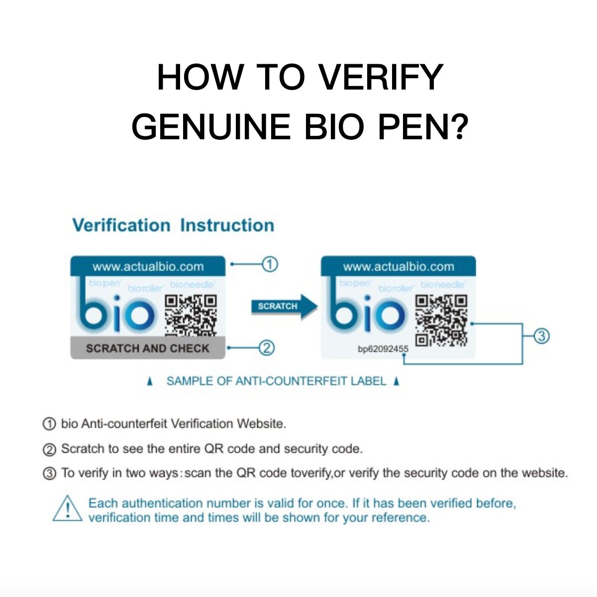 How to verify Bio Pen Q2